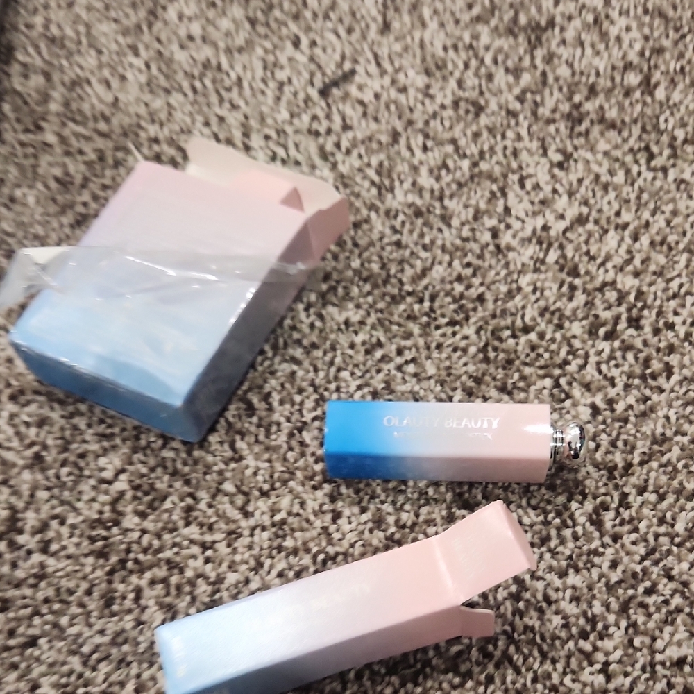 Gradient Blue and Pink Lip Balm by